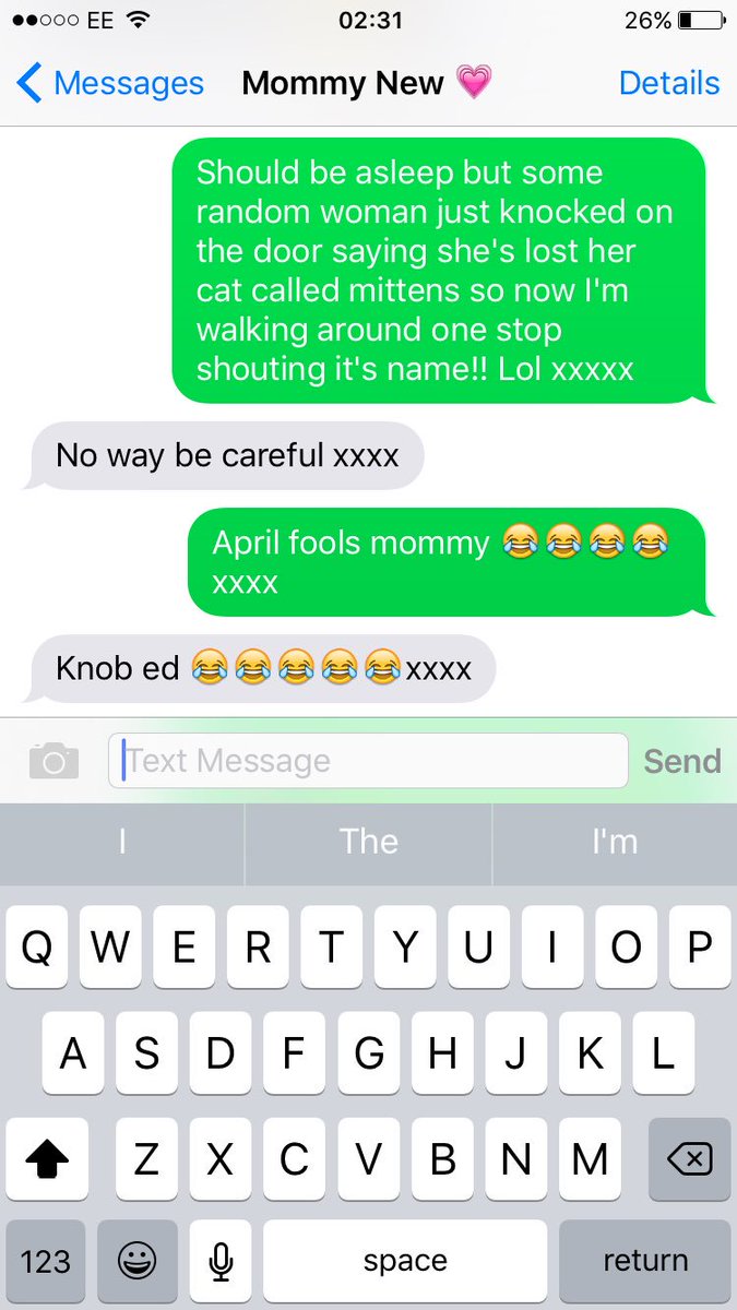 DanielleTruelo3's tweet photo. Early bird catches the gullible worm 😂 #AprilFools #lol #ilovemymom https://t.co/zyNKGDAnun