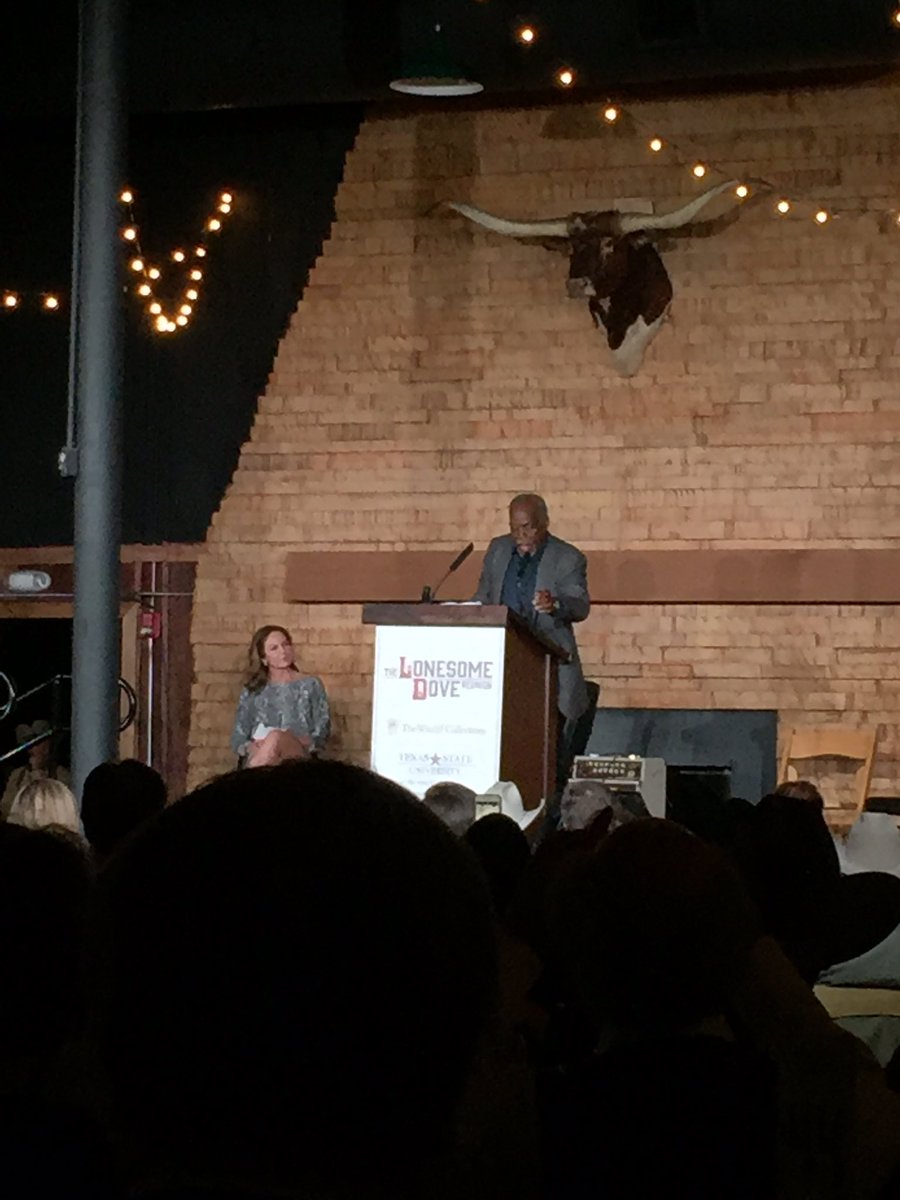 WiseAboutTexas's tweet photo. Danny Glover reading from Lonesome Dove #LDReunion https://t.co/LUnbWxS1p8