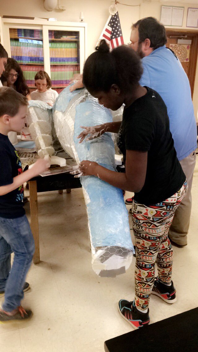 Jfall1982's tweet image. Paper mache in the after school program at Smart! #flspride #smart #papermache