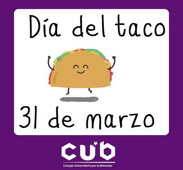 PartidoCUB's tweet photo. ¡Hoy se celebra el #DiaDelTaco ! 🌮😍🌯👌🏻 #CUB #DesCUBreElCambio https://t.co/pNIi0Z3OtS