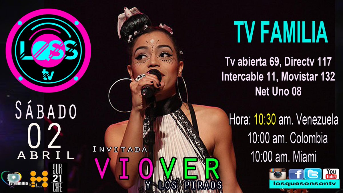 losquesonsontv's tweet photo. Éste sábado  tendremos de invitada a @VioverLosPiraos . No te lo pierdas. Sábado 10:30 am por @TVFamilia #lqsstv https://t.co/ixeilpTQ16