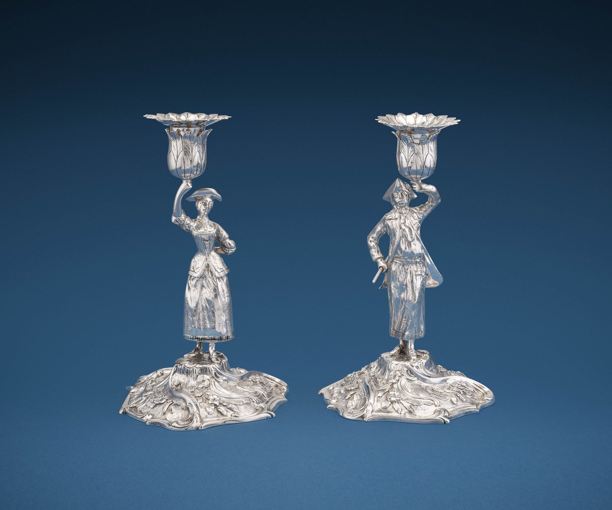 A Georgian sailor and his lass: charming silver candlesticks by Samuel Siervent, London 1761 martyndowner.com/current-exhibi…