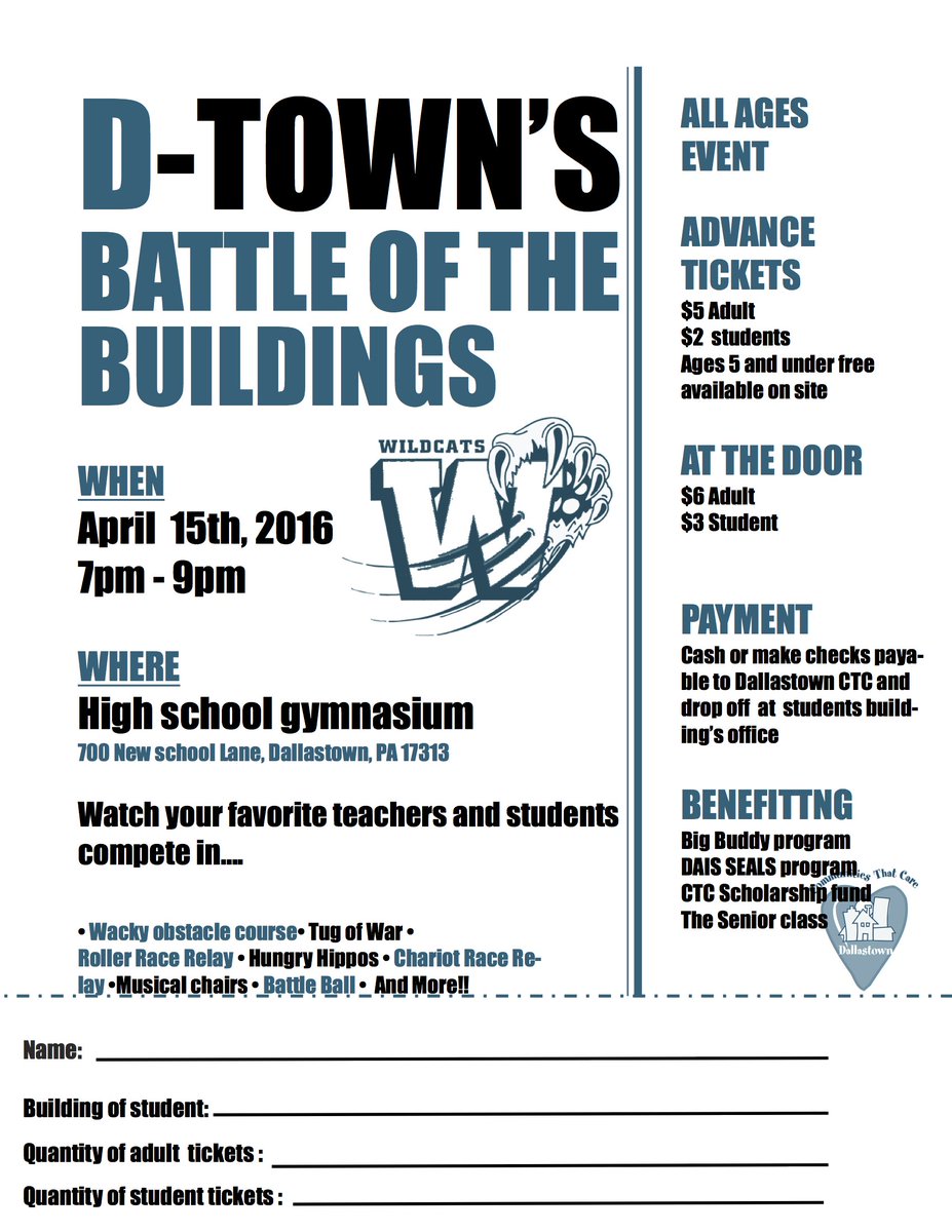 Set your calanders for Dallastowns first ever Battle of the Buildings!!
<a href="/DallastownSD/">Dallastown Area School District</a>
