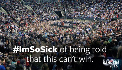 DigitalLeft's tweet photo. #ImSoSick of the corporate media trying (and failing) to silence the Political Revolution. https://t.co/s3nJSs7mBe