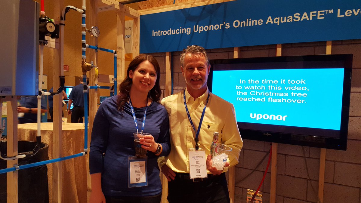 M_Rod0410's tweet photo. Super happy to finally meet one of our early adopters of @uponor #AquaSAFE Dale with @MAPLEService #Uponor2016 https://t.co/BNP98XrQGH