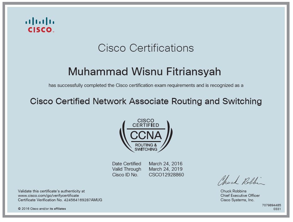 wisnuri's tweet photo. Alhamdulilah Pass CCNA R/S smile emotikon Thanks you so much My Parents atas Doa &amp; Supportnya. https://t.co/xt7Tqcjd88