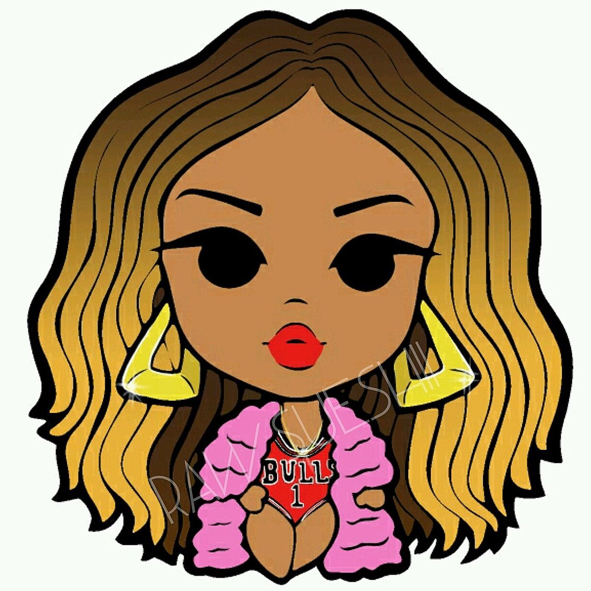 beyonce cartoon drawing