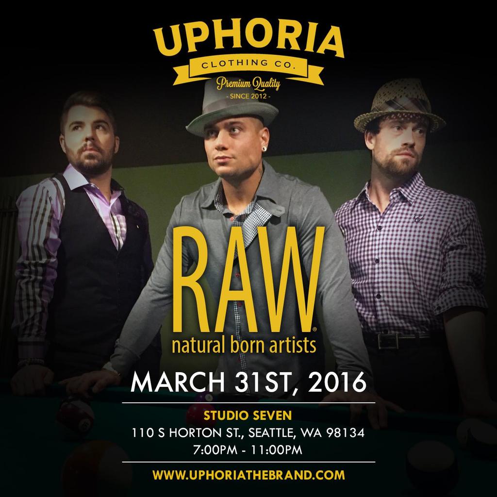 s/o to @UphoriaTheBrand 💯 See you TONIGHT!!! #RAW #NaturalBornArtists #Menswear #Dapper #SREMediaGroup #WomenInPR