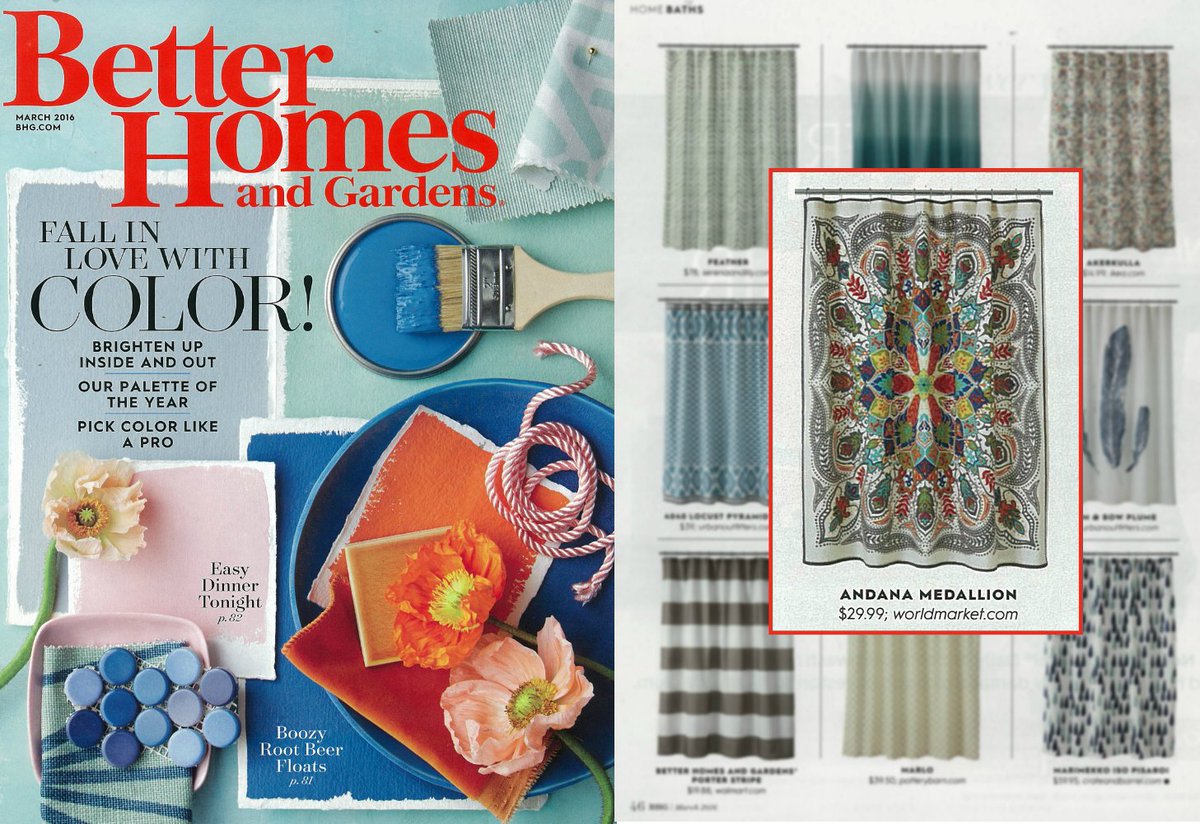 World Market On Twitter As Seen In Bhg Our Andana Medallion Shower Curtain Can Wake Up Your Bathroom Style Https Tco D31mga6d9h Https Tco Qvabidrvph