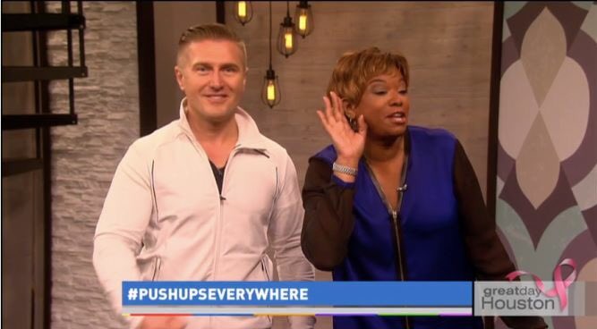 SamirBecic's tweet photo. I had a great time on TV station @KHOU with @GreatDayHouston Deborah for #PushUpsEverywhere @JJWatt was challenged! https://t.co/U227ZvQDcQ