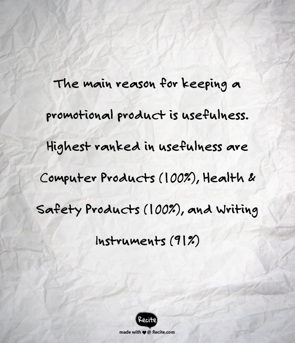 #promotionalproducts #promotionalknowledge #consumerbehavior #promotional #4AllPromos #promotionalitems #usefulness