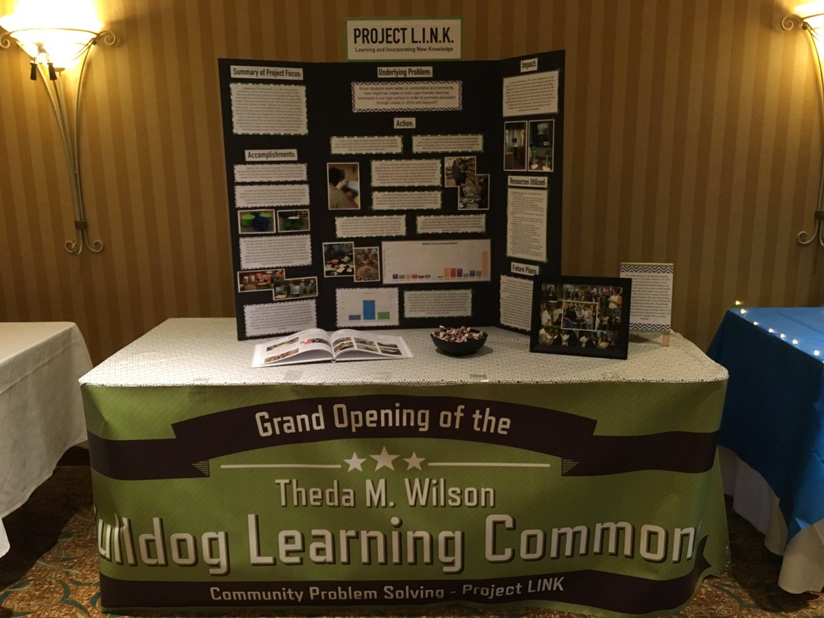 FlaglerFPS's tweet photo. Getting ready for the CmPS Showcase at #flfps . Here is @FPCHS Project LINK display! #BulldogLearningCommons https://t.co/yLR5dUMLZp