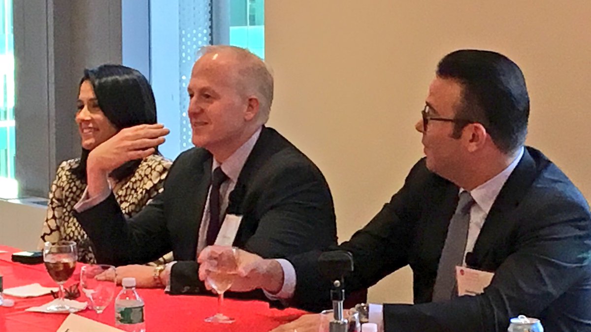 DeanMikeSimons's tweet photo. Tonight's panelists: Pamela McCormack (#laddercapital), Brian Breheny (@SkaddenArps) &amp; John Santelli (@RaymondJames) https://t.co/I0oHI0riUR