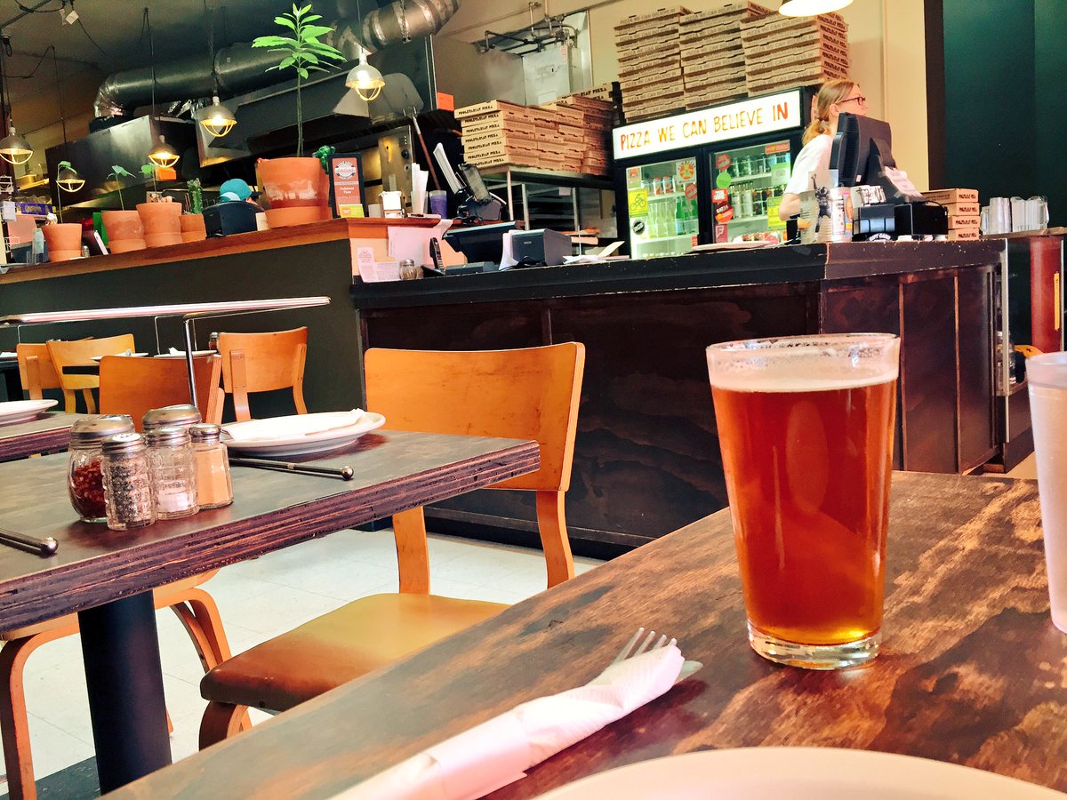 Nothing like beer and pizza at <a href="/Prolepizza/">Proletariat Pizza</a> after a long ride to White Center. #SEAbikes