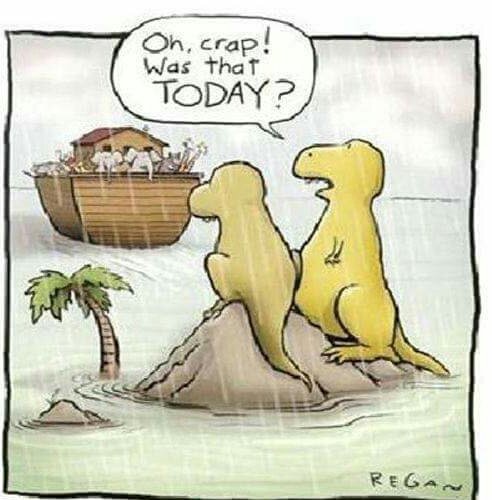 npwit's tweet image. How the dinosaurs became extinct... Probably...