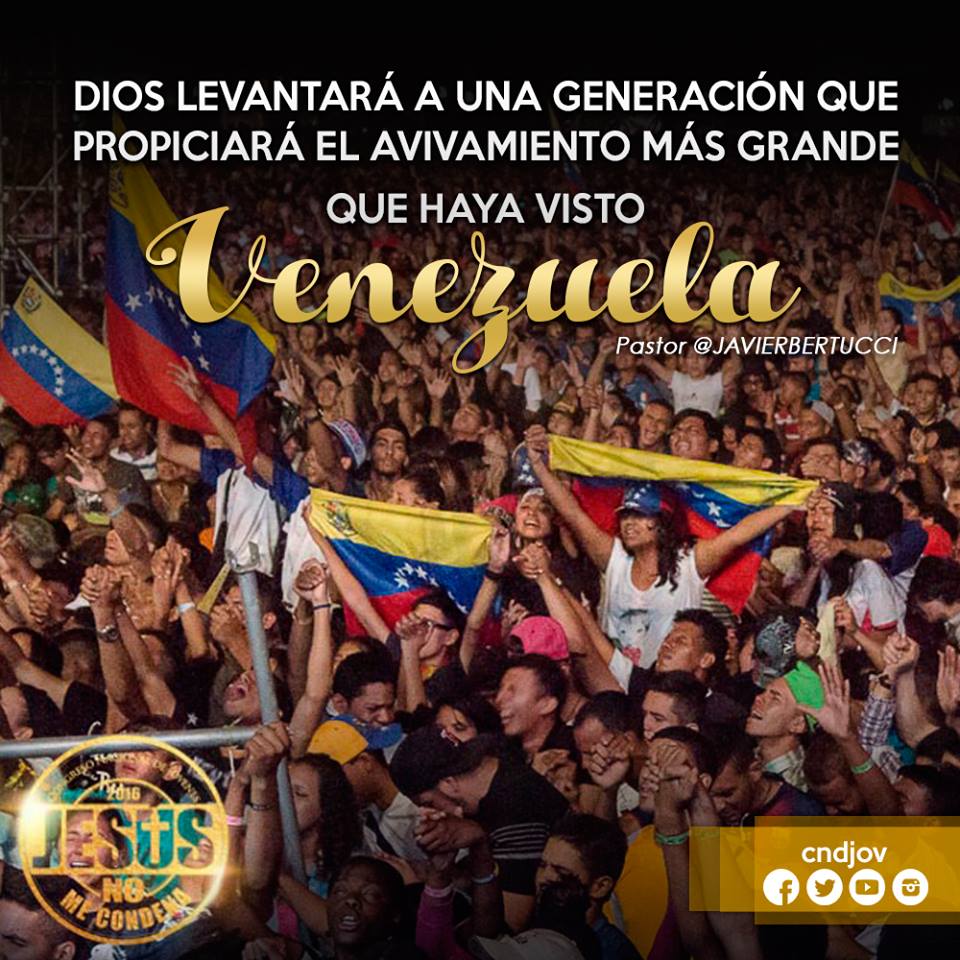JesusTeLevanta's tweet photo. En Venezuela, Dios levantará una generación que propiciará el más grande avivamiento -Pastor @JAVIERBERTUCCI https://t.co/rgPo9FCEDH