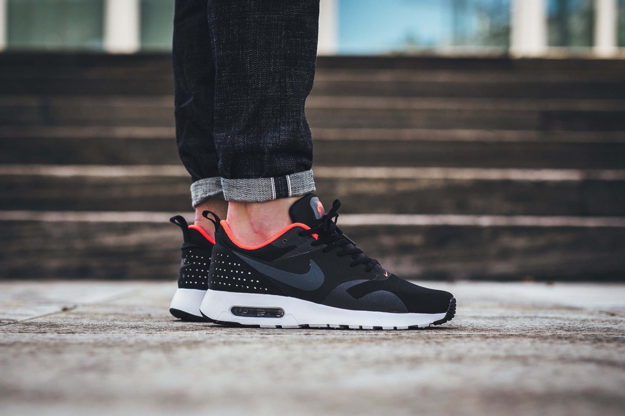 Titolo on X Nike Air Max Tavas Black Dark Grey Total Crimson White Available now at Titolo SHOP HERE https t 0WqQ5WvYKo https t us8uckg8En X