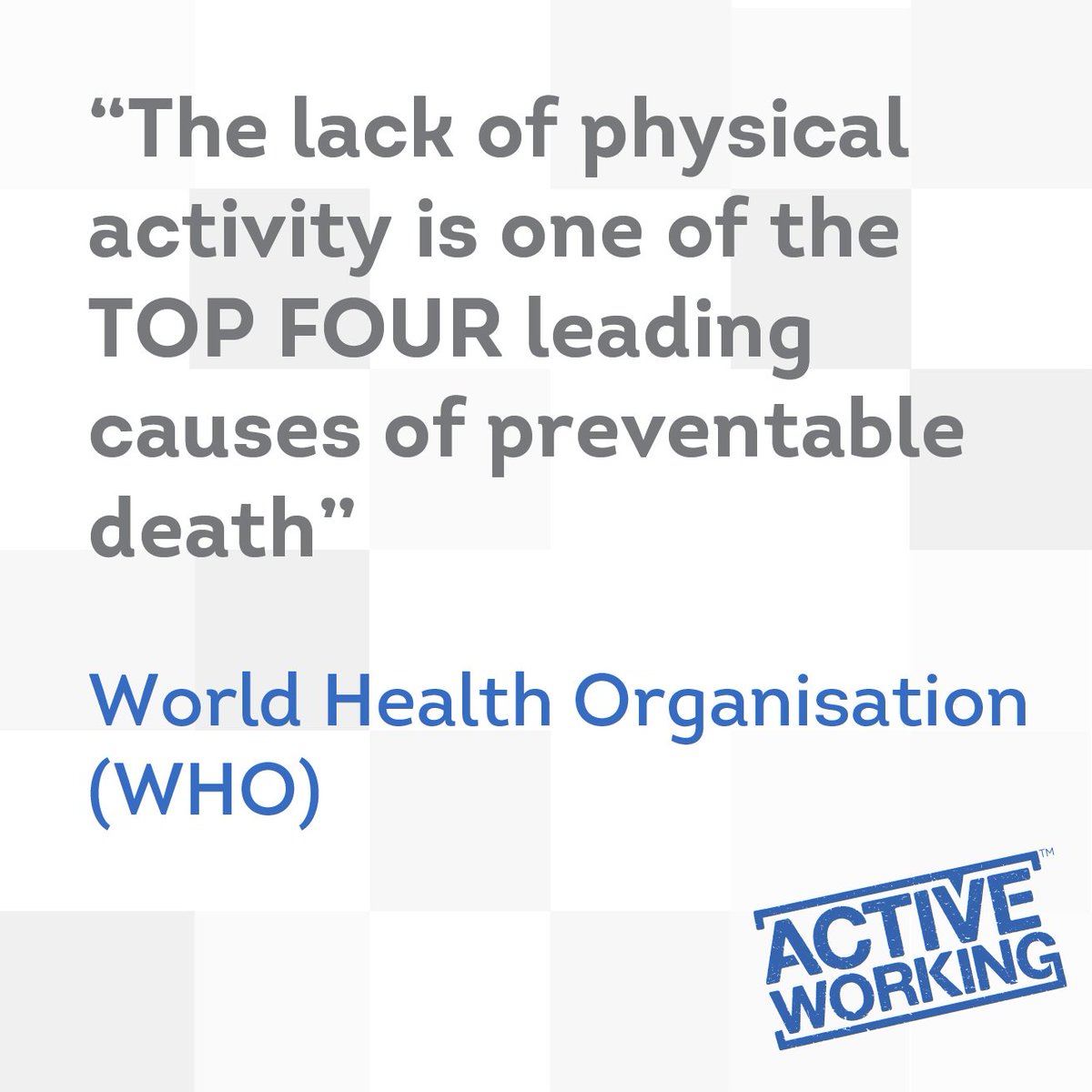 getOZstanding's tweet photo. How important to you consider physical activity? Physical INACTIVITY is the 4th leading cause of preventable death! https://t.co/E2hE6UWTeM