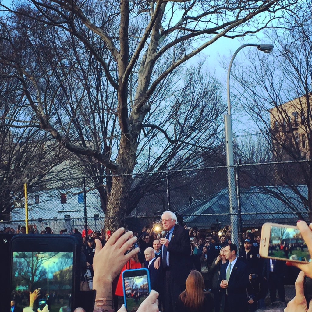 mgouldwartofsky's tweet photo. "Thank you, South Bronx! To the 15,000 people here: You are the heart and soul of this revolution" #BernieInTheBronx https://t.co/tc4Jtyflwx