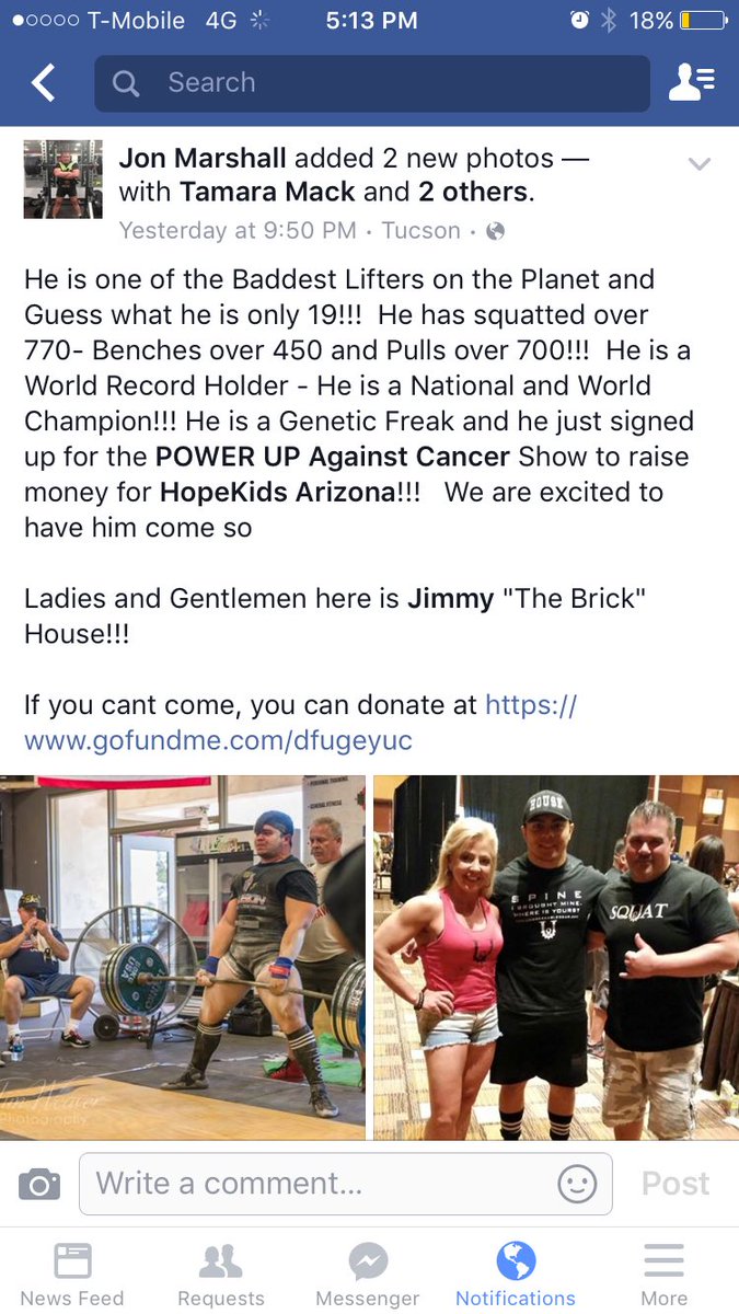 coachjimmyhouse's tweet photo. Just announced that I will be guest lifting at the Power UP Against Cancer charity event this August! 🏋🏽#FightCancer https://t.co/Ej3SC7sjpI