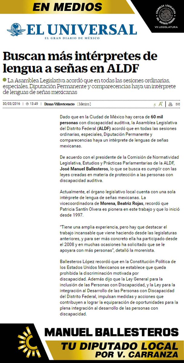 jmballesterosl's tweet image. Nota sobre mi propuesta de integrar más intérpretes de lengua de señas mexicanas
eluniversal.com.mx/articulo/metro…