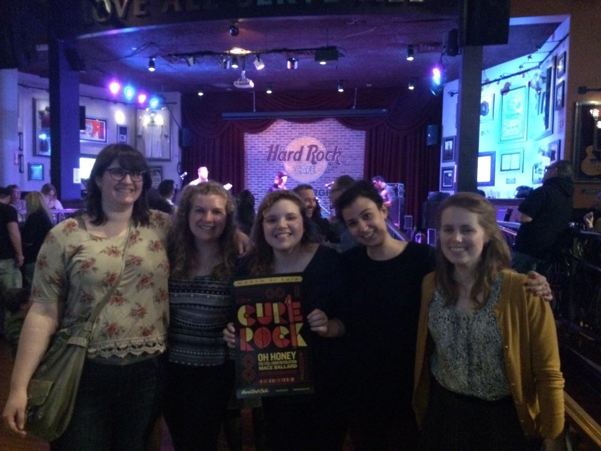 PittGCProgram's tweet photo. #pittgcstudents having fun at #curerock2016 concert for childhood and AYA cancer https://t.co/2HMecyMaUS