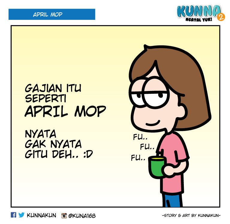 Happy April Fool's Day! #kunnakun #kunna #komikunna #komikstrip #komikinajah #komikindonesia #aprilmop #gajian