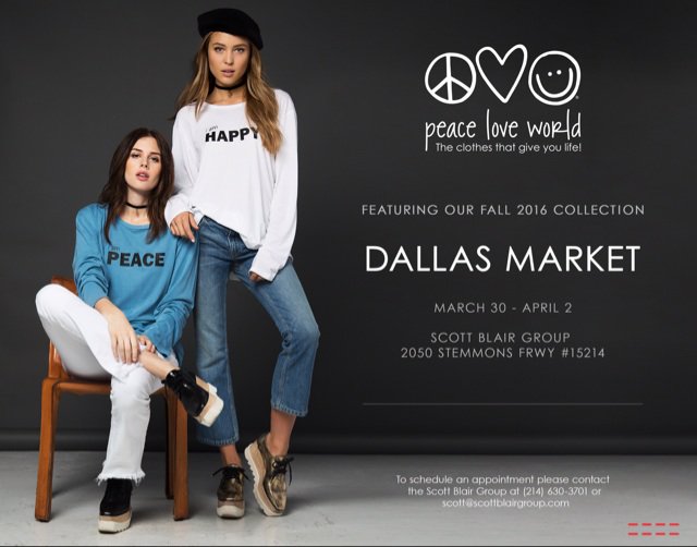 scottblairgroup's tweet photo. Peace Love World Dallas Market Center March 30- April 2 — Please stop by and see the NEW ... https://t.co/8Q4KR6hpdo https://t.co/SxjkVydd7w