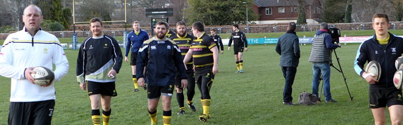 <a href="/BBCScotlandNews/">BBC Scotland News</a> filming at Greenyards - last traing session before big game <a href="/MelroseRugby/">Melrose Rugby</a> v <a href="/OfficialAyrRFC/">Ayr RFC</a>