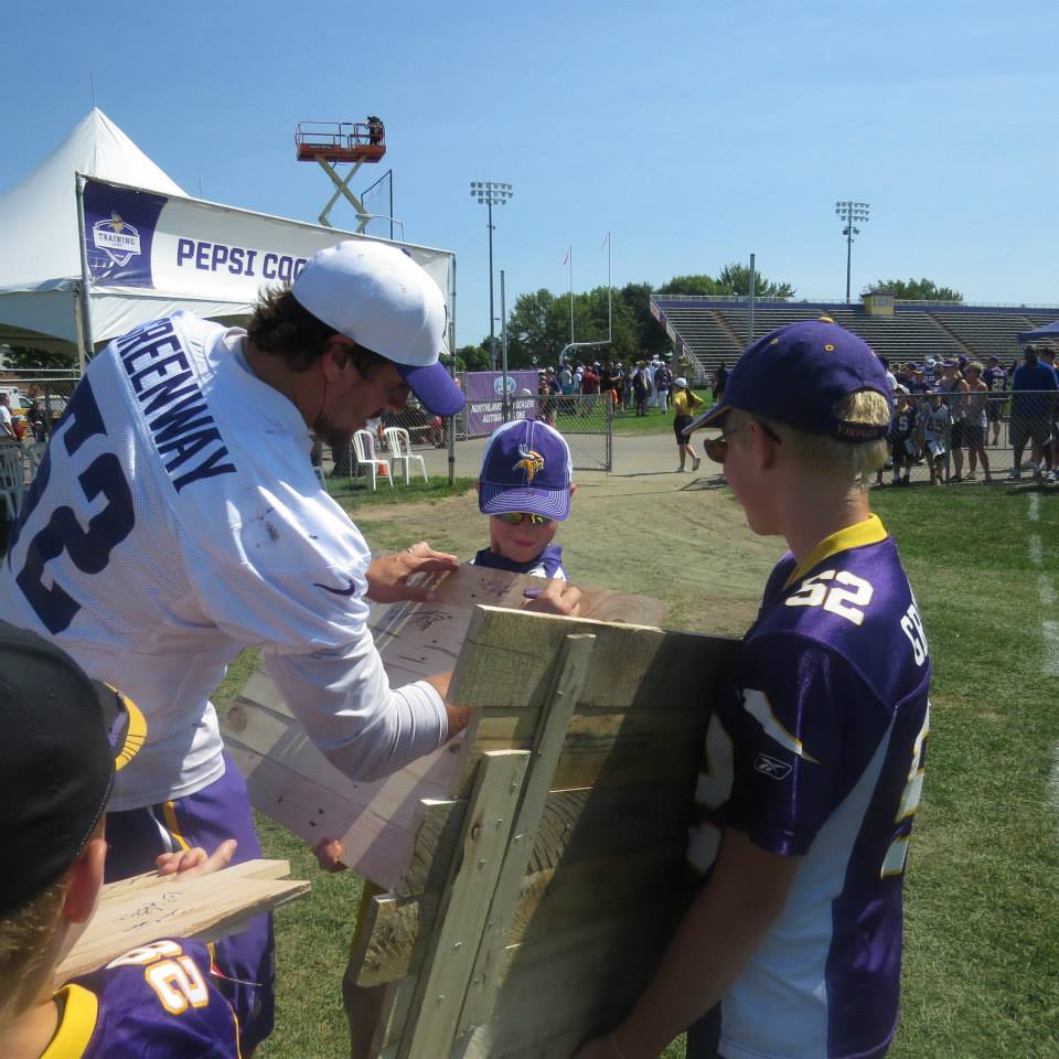 IowaBarns's tweet photo. Ready for Football... Excited Chad will be unlocking the door to the new Viking Home! @chadgreenway52  Go Vikes! https://t.co/8TWlAYN5mT