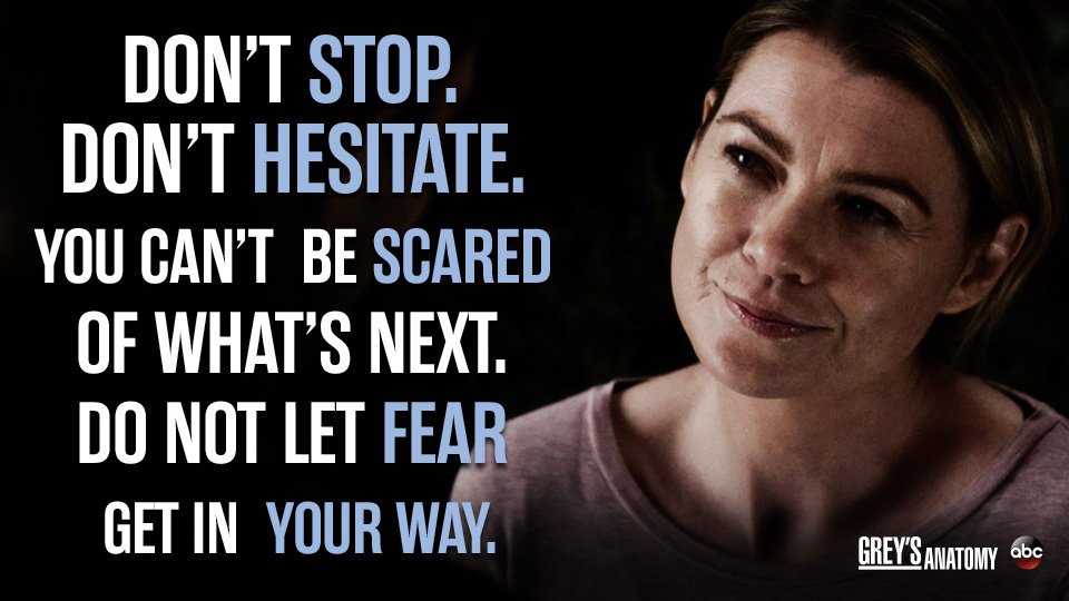 GreysABC's tweet photo. You can't be scared of what's next. #GreysAnatomy https://t.co/j2aeN6Myww