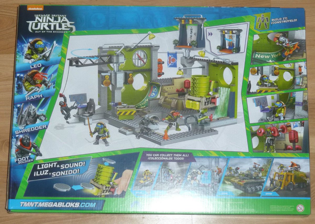 mega bloks teenage mutant ninja turtles out of the shadows lair hideout