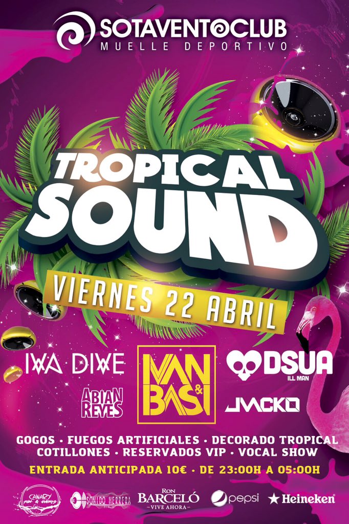 ivanybasi's tweet photo. #IvanyBasi Viernes 22 de Abril Sotavento Club Muelle Deportivo #crazyparty #GranCanaria #Deejay #canaryislands 🙌🏻💚🌴 https://t.co/Yo82OqQXhM