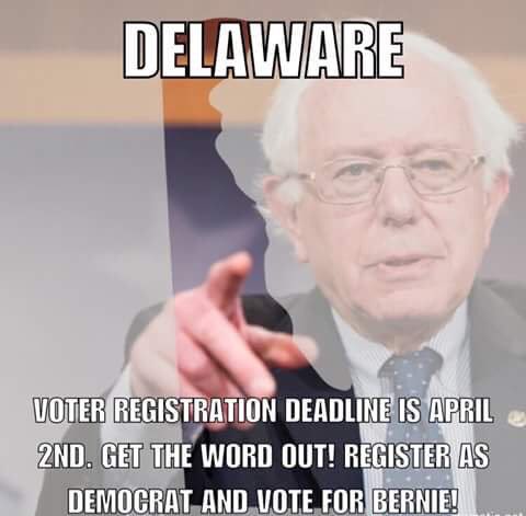 dee4peace's tweet photo. #Delaware #DelawareForBernie #Bernie4Climate #Workers #ClimateChange #FeelTheBern #Bernie2016 #Unions #NotMeUs https://t.co/p1qvAGyH72