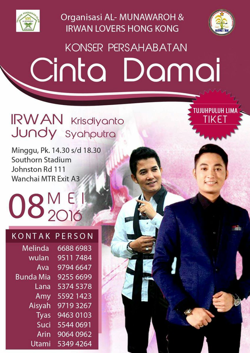 selvynisa2's tweet photo. Bagi yg blm dpt tiket ayo sgera hubungin kontak di bwh ini @7492Suciati @AmaeraDea @CaemYulan  @Kusrini7400247 https://t.co/chLm8e1mDa