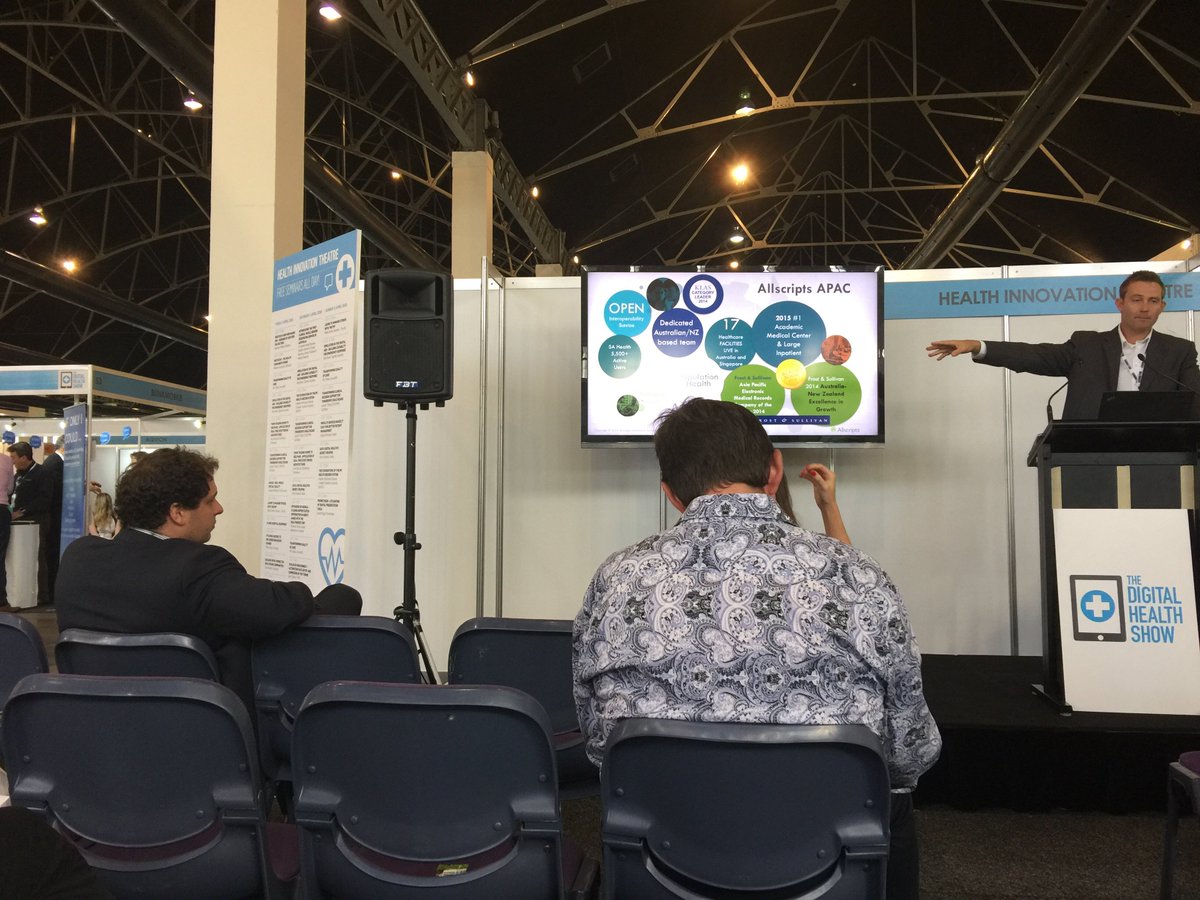 DigitalHealthAU's tweet photo. @Allscripts makes difficult clinical decisions easier with electronic health record management #digitalhealthshow https://t.co/E2WiFByb53