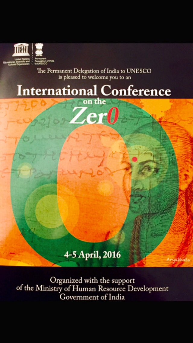 ruchirakamboj's tweet photo. Rich tradition of Mathematics in #India. International Conference on the Zero at UNESCO,4-5 April 
6 sessions,2 days https://t.co/gdtOMQZ2Fw