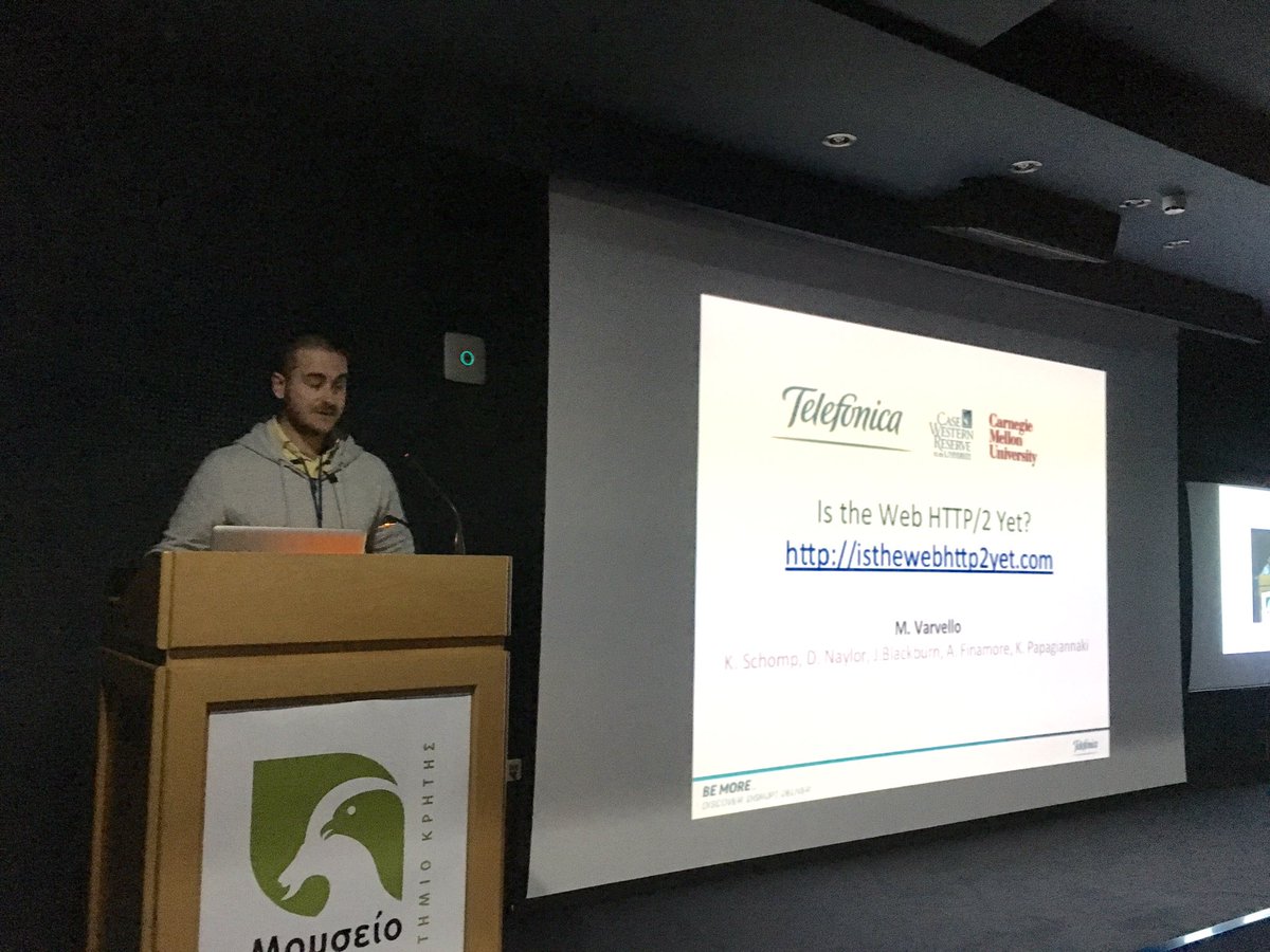 PAM__2016's tweet photo. #PAM2016 M. Varvello presents "Is The Web HTTP/2 Yet?" https://t.co/yBIS7rcoph
