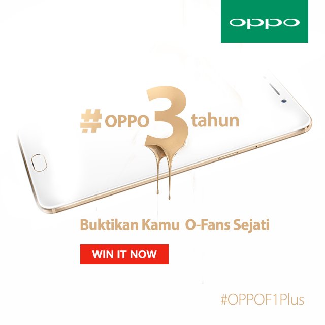 Thank you O-Fans. Thank you Indonesia. #OPPO3tahun