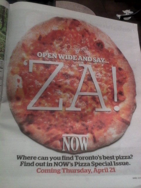 attlassishere's tweet photo. @PartyPriyaPanda look what issue @nowtoronto is putting out in time for your birthday! #pizza https://t.co/NbkEiajoi7