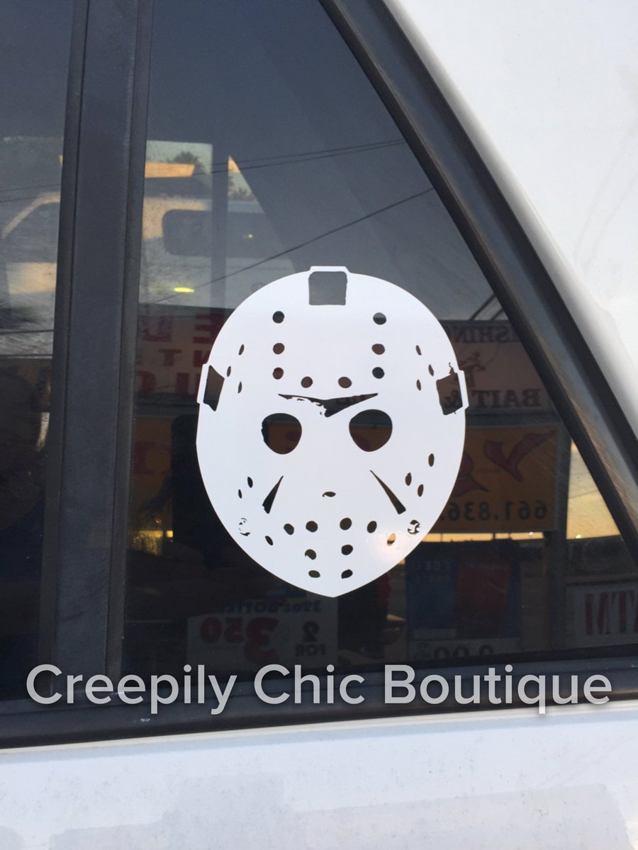 Cherri_Darling's tweet photo. New Jason Voorhees hockey mask decal in my etsy shop!!! Get one while supplies last!!

https://t.co/OhiUTiS2Jo https://t.co/xRMOjbVZEO