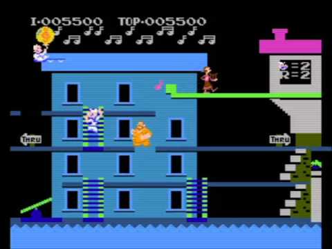 レトロファミコン世代 ポパイ 任天堂 19年 ほうれん草を食べると超人的パワーを出す主人公ポパイのゲーム化作品 ポパイ と恋人オリーブ ポパイのライバルで恋敵のブルートを取り巻く三角模様を軸にしたアニメ作品でシンプルなアクションゲームとなっ