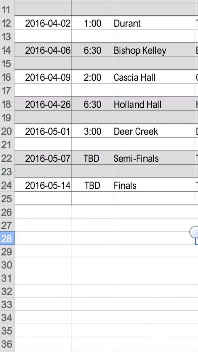 Didn't get to see us beat Durant, Holland Hall, BK,  Cascia Hall, or Deer Creek?Don't worry you still have a chance!