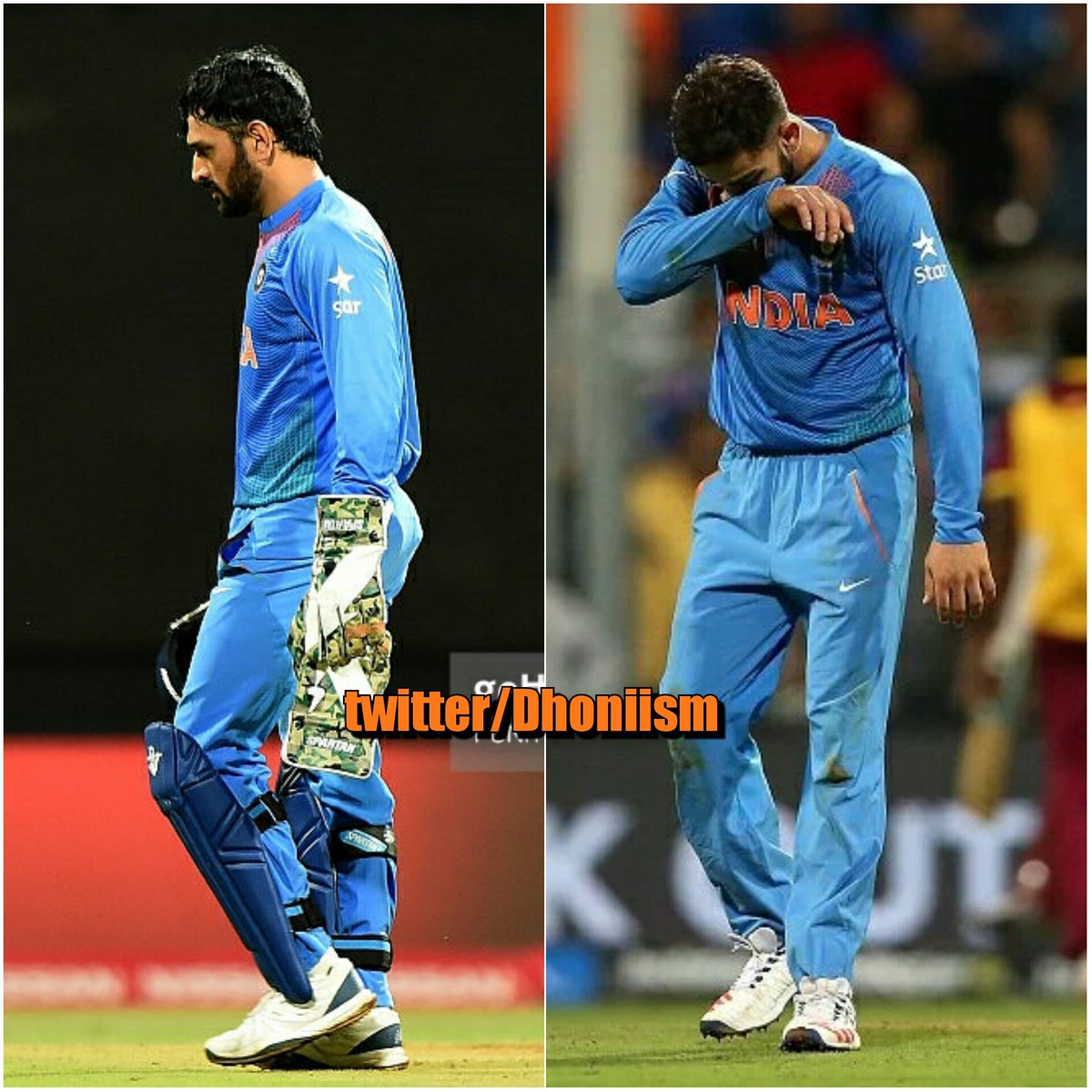 DHONIism's tweet photo. It's really hurting to the core to see them like this 😢💔
@msdhoni @imvKohli https://t.co/0SZwqWh8qJ