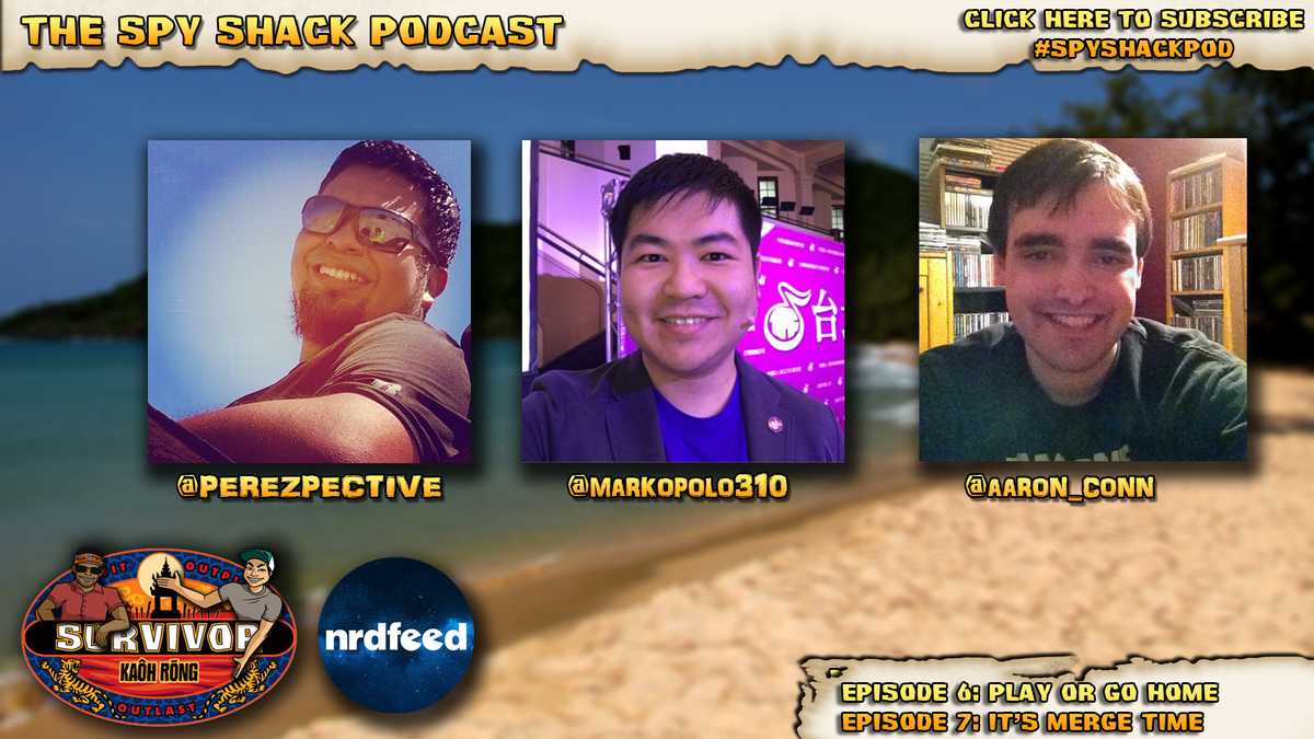 Perezpective's tweet photo. Getting ready to record the #SpyshackPod with @markopolo310 &amp; @Aaron_Conn #SurvivorKaohRong https://t.co/hQ2e2w3xRd
