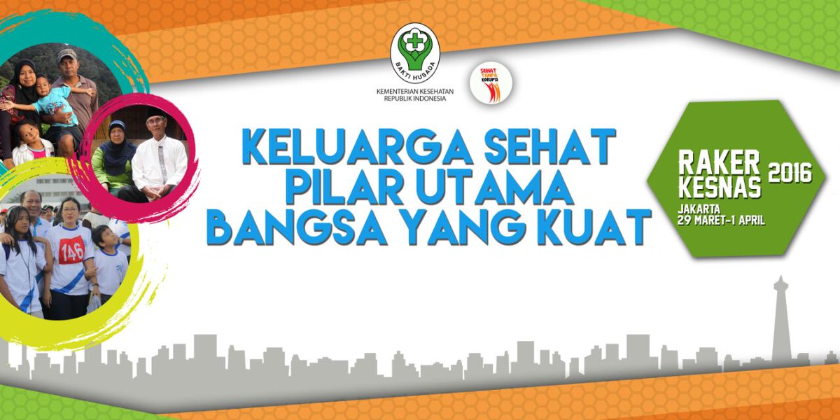 KemenkesRI's tweet photo. Rakerkesnas pada tahun 2016 mengusung tema “Keluarga Sehat Pilar Utama Bangsa yang Kuat” https://t.co/bawEgLZWom