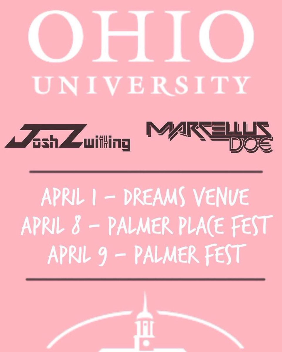 DJMarcellusDoe's tweet photo. #1 Party school OU!

@JoshZwilling &amp; I 

April 1- Dreams Venue 
April 8- Palmer Place Fest 
April 9- Palmer Fest https://t.co/lVldF5ert6