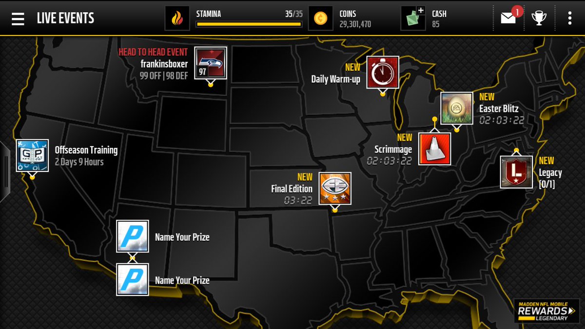 MMElit3's tweet photo. 30m and a 104 overall team damn it's nice right now. Easter bunny I praise you @EAMaddenMobile @israeljcruz https://t.co/1pdrTftGdZ