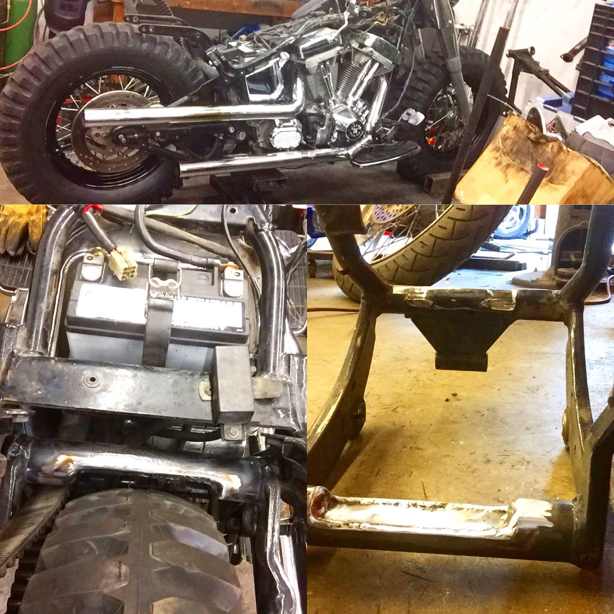 MottaCycles's tweet photo. Newbuild.Military tires Gonna be a #beast #harley #harleydavidson #motorcycle #fatboy #beastmode #bikebuild #sickboy https://t.co/hc7nlqGfk7