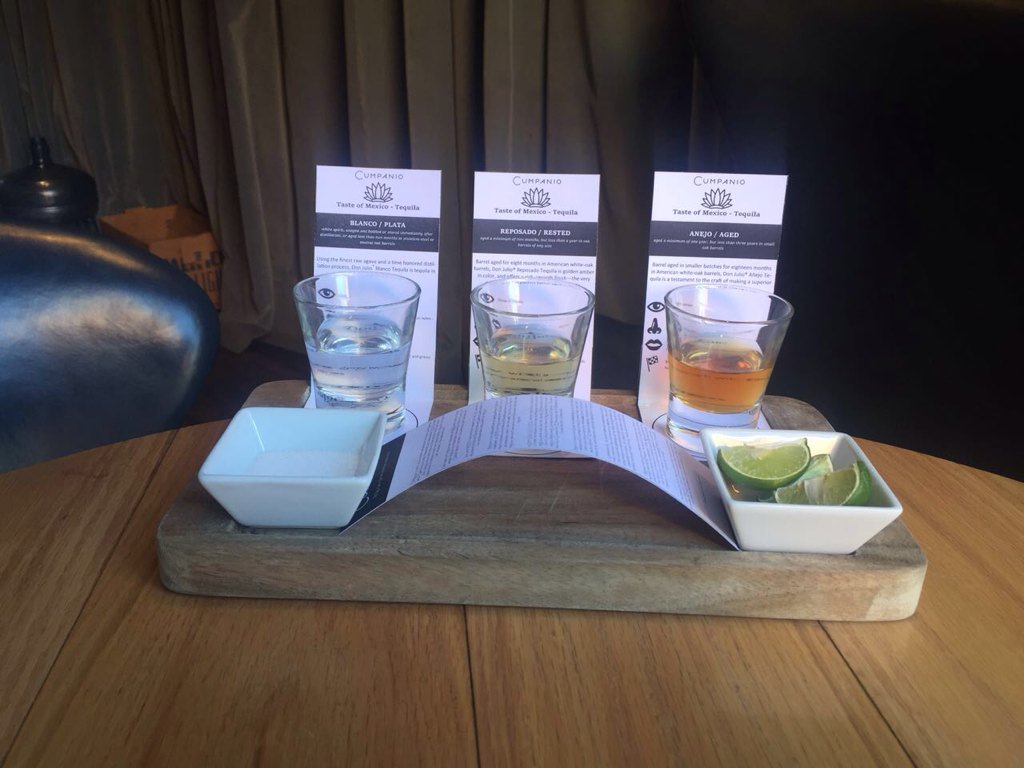 MonkeyMixology's tweet photo. Serving up #tequila tasting plates feat @DonJulioOficial here @cumpaniomx get some #BevUcation https://t.co/4d1fmc2Tjl